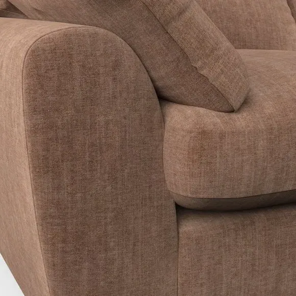 2-Seater Sofa with Pillow Arms - Clay, Fabric
