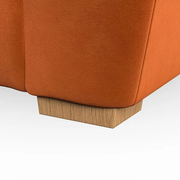 2-Seater Sofa with Pillow Arms - Ginger, Velvet