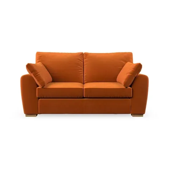 2-Seater Sofa with Pillow Arms - Ginger, Velvet
