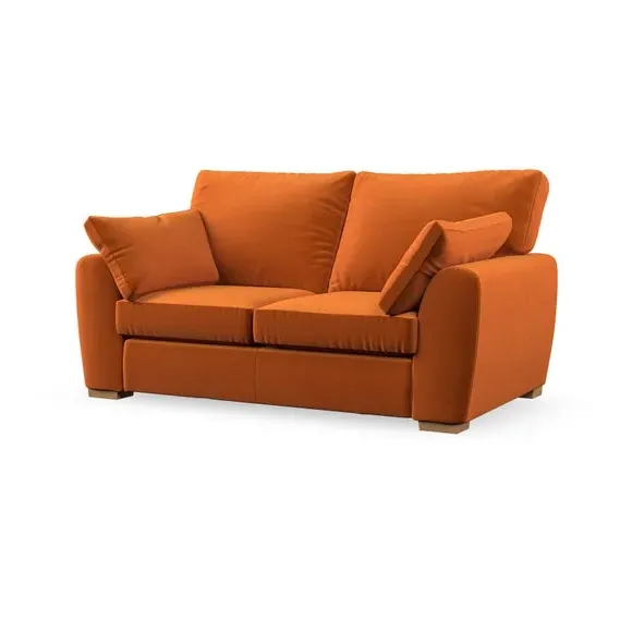 2-Seater Sofa with Pillow Arms - Ginger, Velvet
