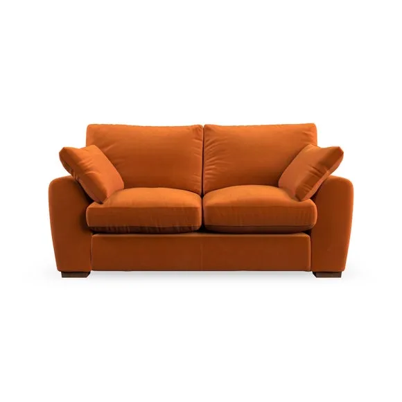 2-Seater Sofa with Pillow Arms - Ginger, Velvet