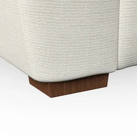 2-Seater Sofa with Pillow Arms - Ivory, Fabric