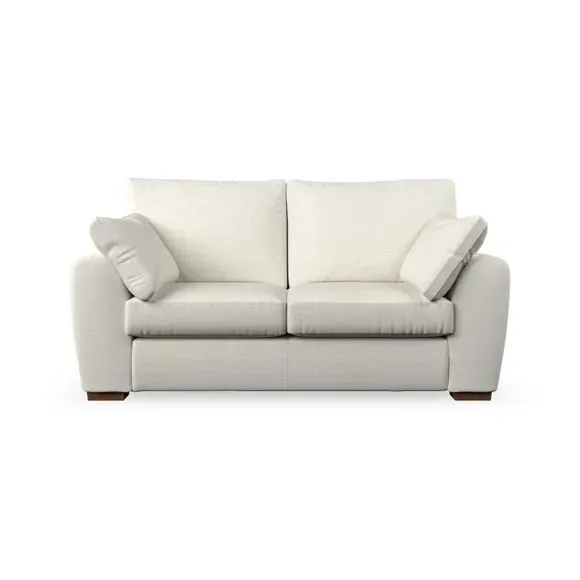 2-Seater Sofa with Pillow Arms - Ivory, Fabric