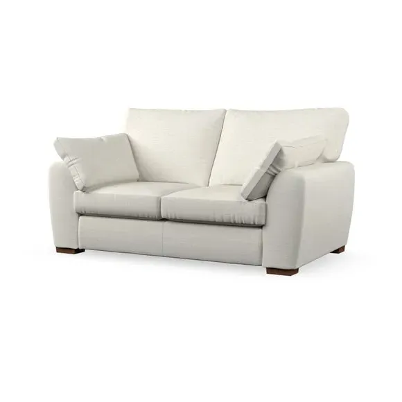 2-Seater Sofa with Pillow Arms - Ivory, Fabric