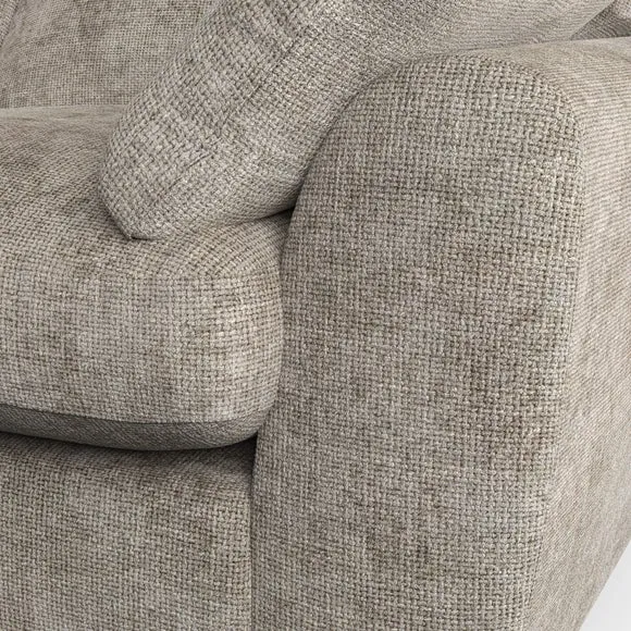 2-Seater Sofa with Pillow Arms - Mushroom, Fabric