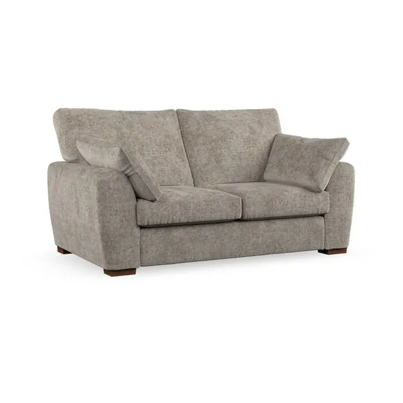 2-Seater Sofa with Pillow Arms - Mushroom, Fabric