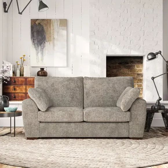 2-Seater Sofa with Pillow Arms - Mushroom, Fabric