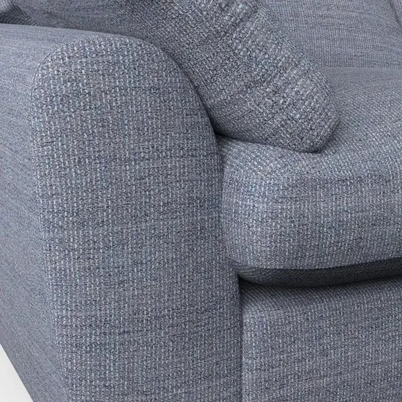 2-Seater Sofa with Pillow Arms - Navy, Fabric