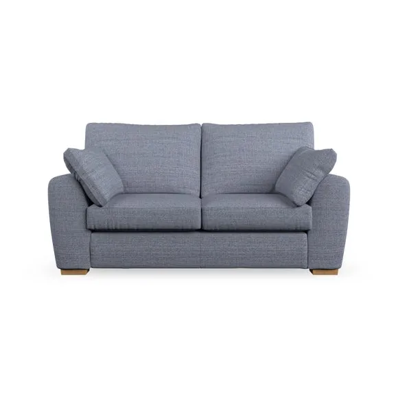 2-Seater Sofa with Pillow Arms - Navy, Fabric