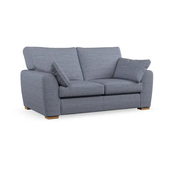 2-Seater Sofa with Pillow Arms - Navy, Fabric