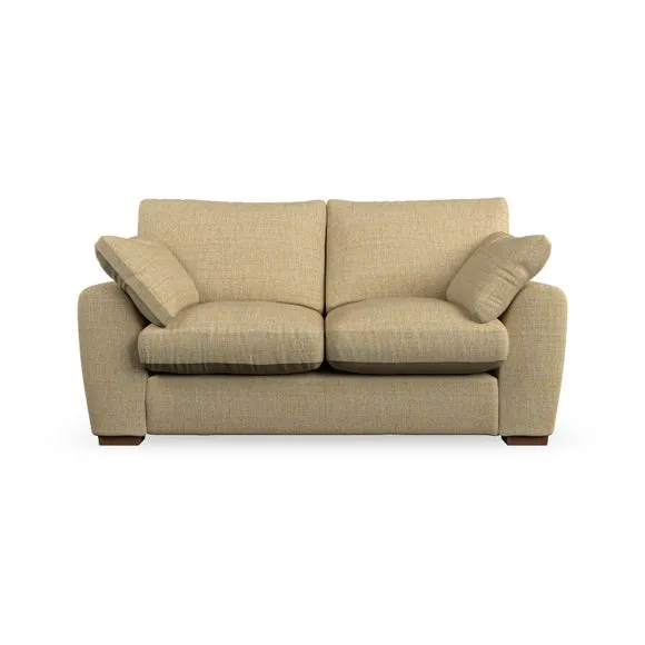 2-Seater Sofa with Pillow Arms - Ochre, Fabric