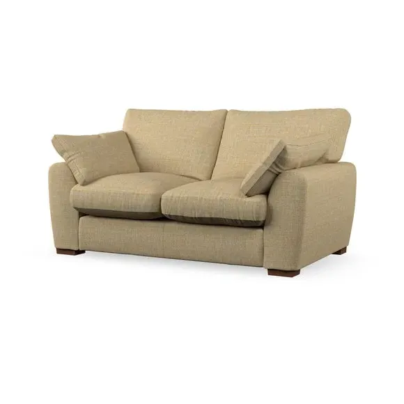2-Seater Sofa with Pillow Arms - Ochre, Fabric