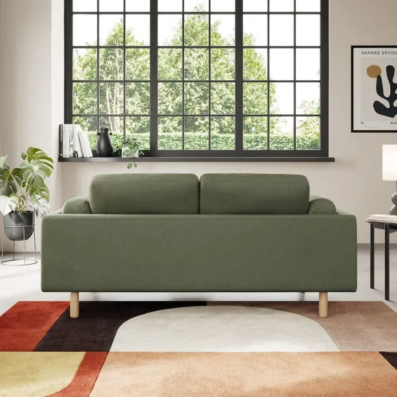 2-Seater Sofa with Plush Foam - Sage, Velvet