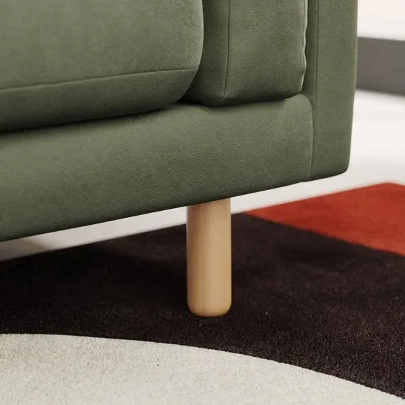 2-Seater Sofa with Plush Foam - Sage, Velvet