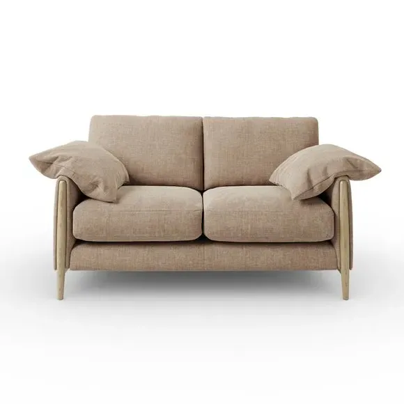 2-Seater Sofa with Roll Arms - Clay, Chenille