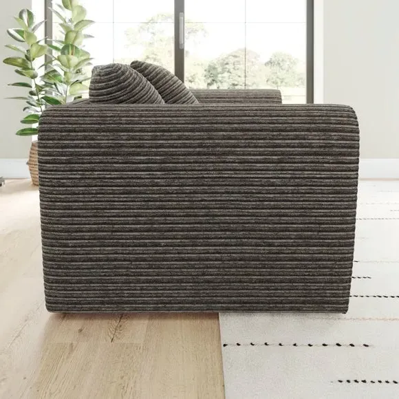 2-Seater Sofa with Roll Arms - Grey, Cord
