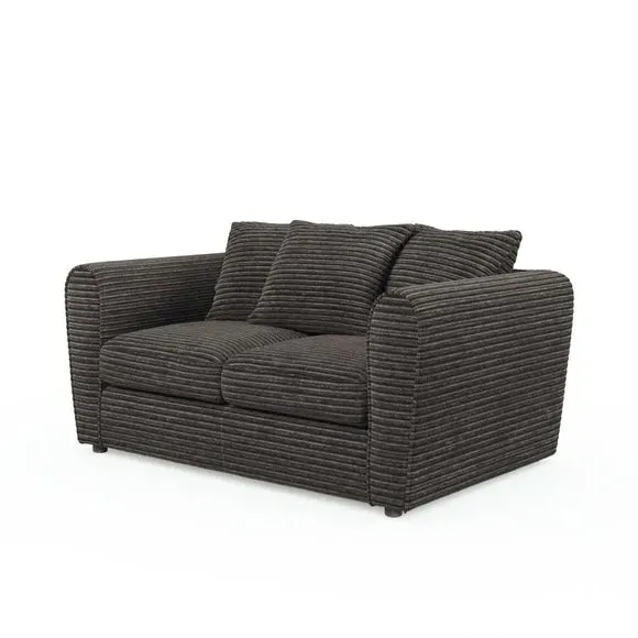 2-Seater Sofa with Roll Arms - Grey, Cord