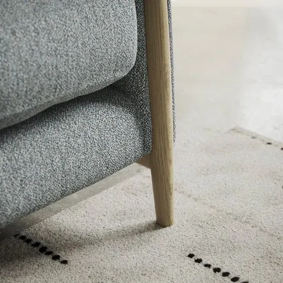 2-Seater Sofa with Roll Arms - Teal, Fabric