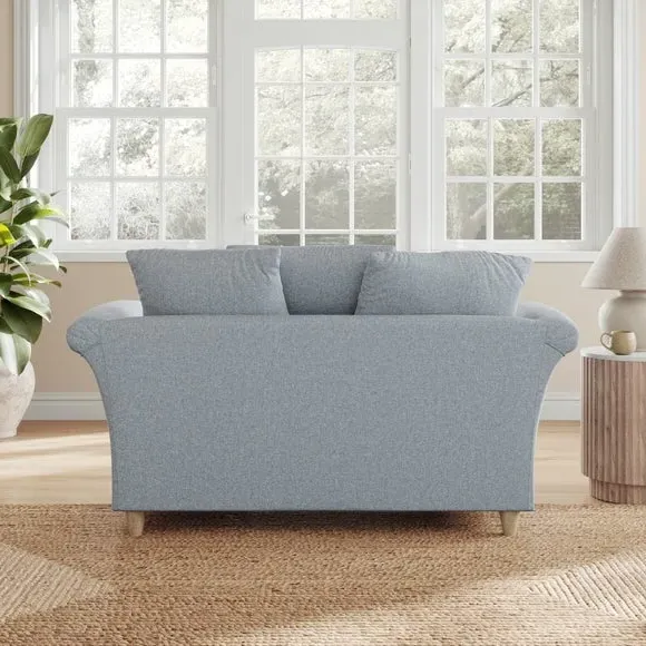 2-Seater Sofa with Scatter Back - Denim, Fabric