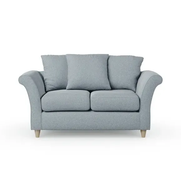 2-Seater Sofa with Scatter Back - Denim, Fabric