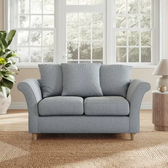 2-Seater Sofa with Scatter Back - Denim, Fabric image