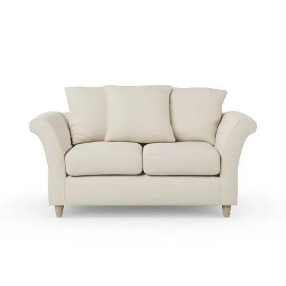 2-Seater Sofa with Scatter Back - Natural, Fabric
