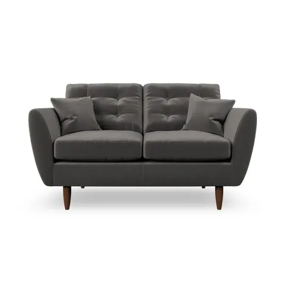 2-Seater Sofa with Scatter Cushions - Charcoal