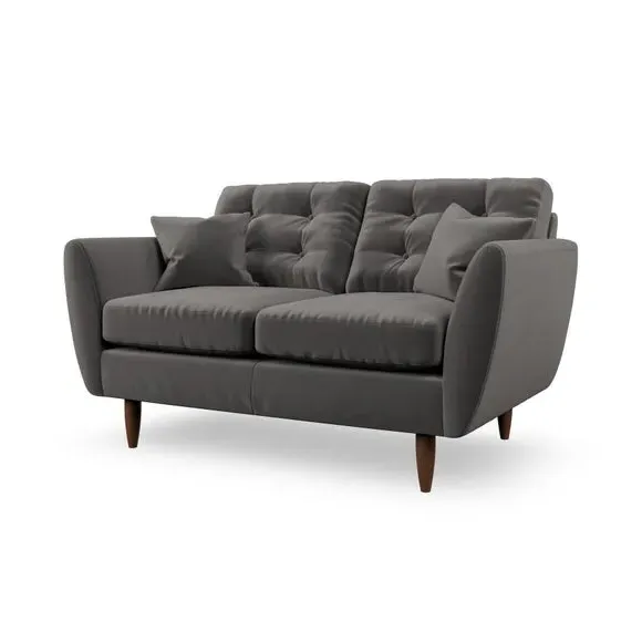 2-Seater Sofa with Scatter Cushions - Charcoal