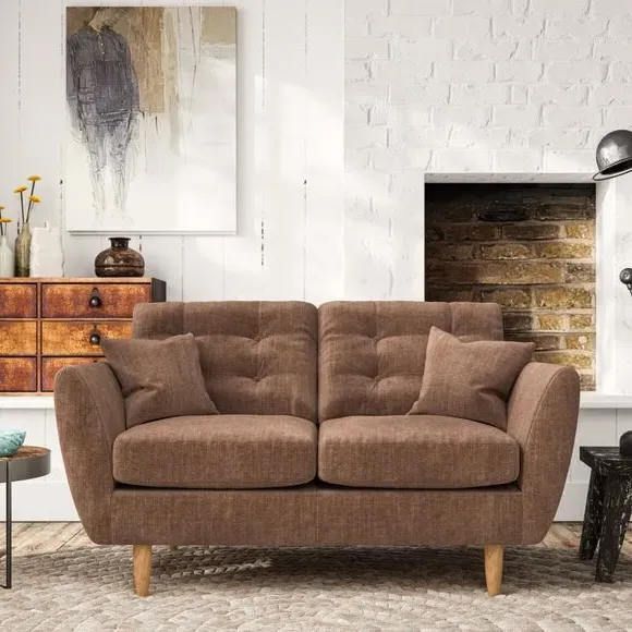 2-Seater Sofa with Scatter Cushions - Clay