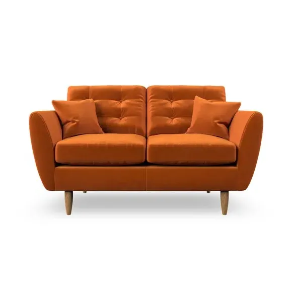 2-Seater Sofa with Scatter Cushions - Ginger
