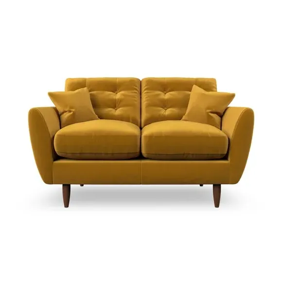 2-Seater Sofa with Scatter Cushions - Gold