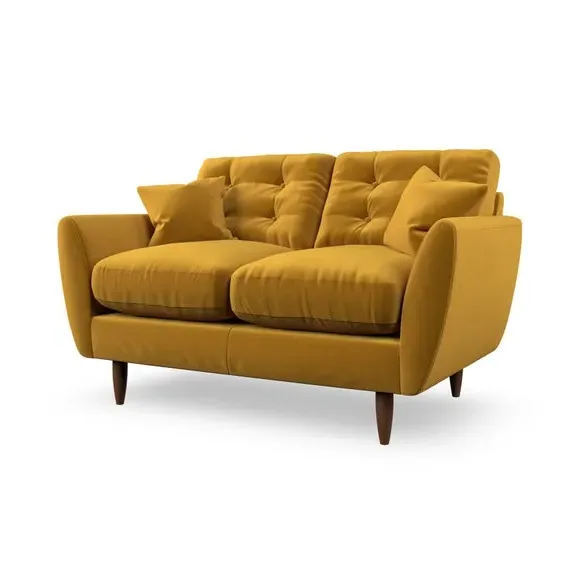 2-Seater Sofa with Scatter Cushions - Gold