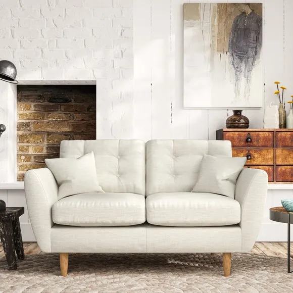 2-Seater Sofa with Scatter Cushions - Ivory