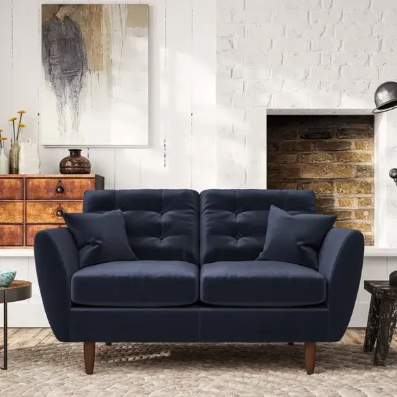 2-Seater Sofa with Scatter Cushions - Navy