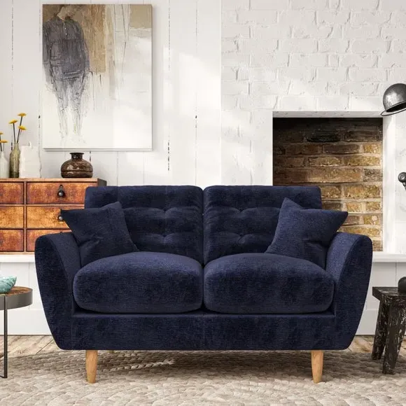 2-Seater Sofa with Scatter Cushions - Navy