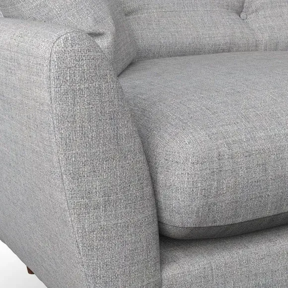 2-Seater Sofa with Scatter Cushions - Silver