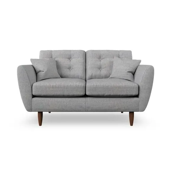 2-Seater Sofa with Scatter Cushions - Silver