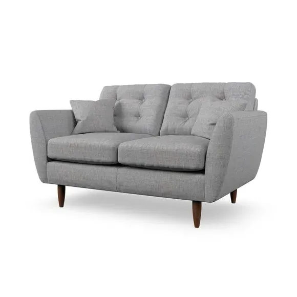 2-Seater Sofa with Scatter Cushions - Silver