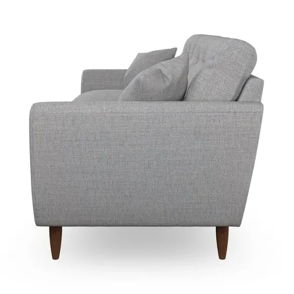 2-Seater Sofa with Scatter Cushions - Silver