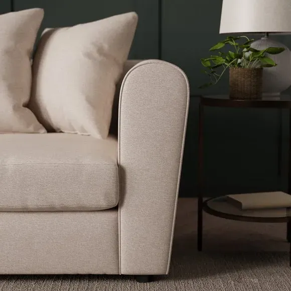 2-Seater Sofa with Scatterback - Natural, Fabric