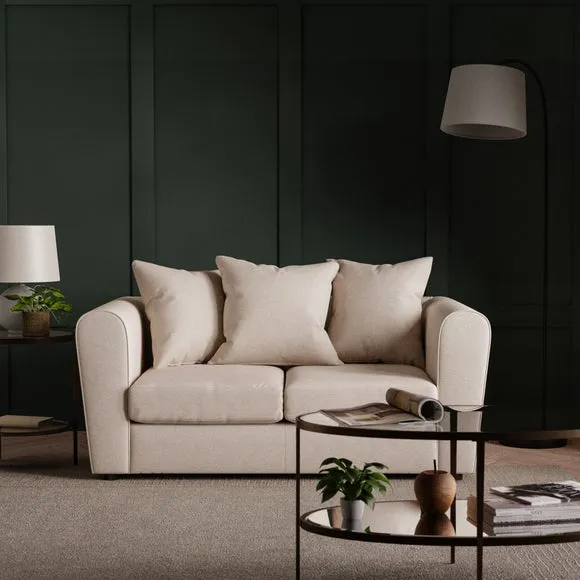 2-Seater Sofa with Scatterback - Natural, Fabric image