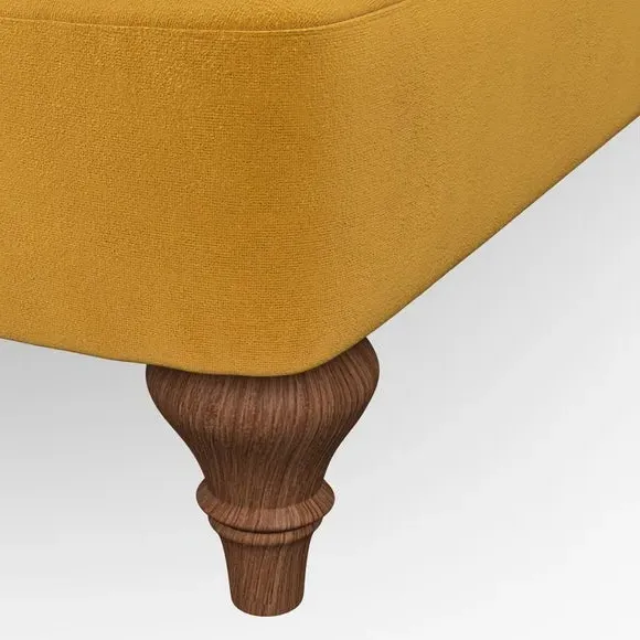 2-Seater Sofa with Scroll Arms - Amber Gold