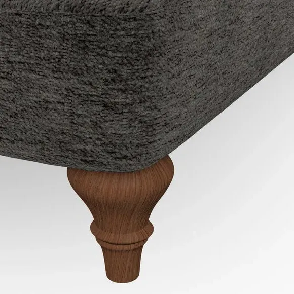 2-Seater Sofa with Scroll Arms - Charcoal, Chenille