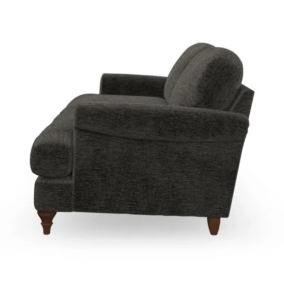 2-Seater Sofa with Scroll Arms - Charcoal, Chenille