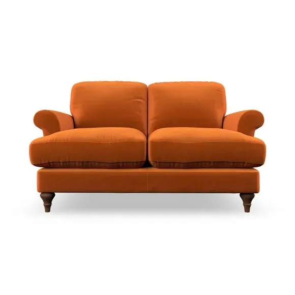 2-Seater Sofa with Scroll Arms - Ginger