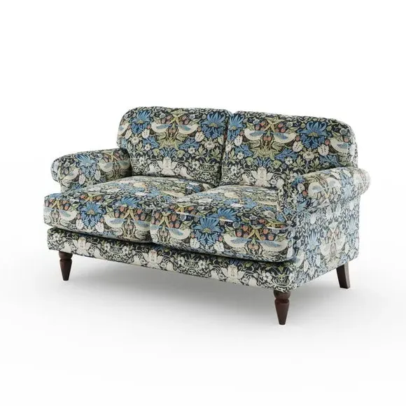 2-Seater Sofa with Scroll Arms - Midnight, Velvet