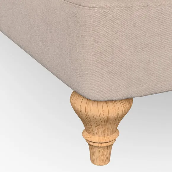 2-Seater Sofa with Scroll Arms - Natural, Velvet