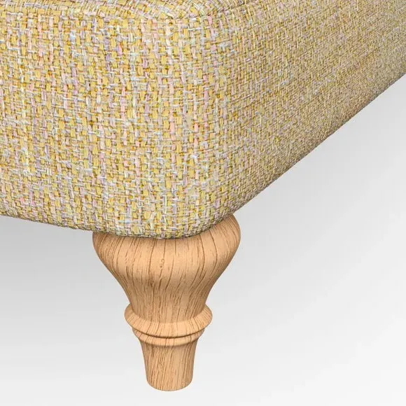 2-Seater Sofa with Scroll Arms - Ochre, Fabric