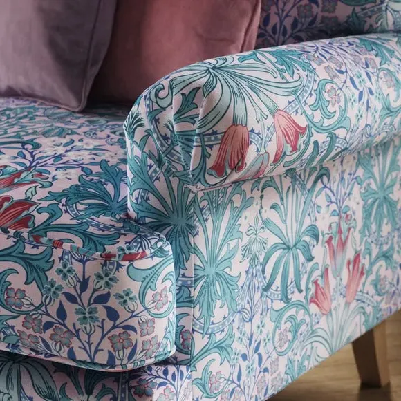 2-Seater Sofa with Scroll Arms - Peony, Velvet
