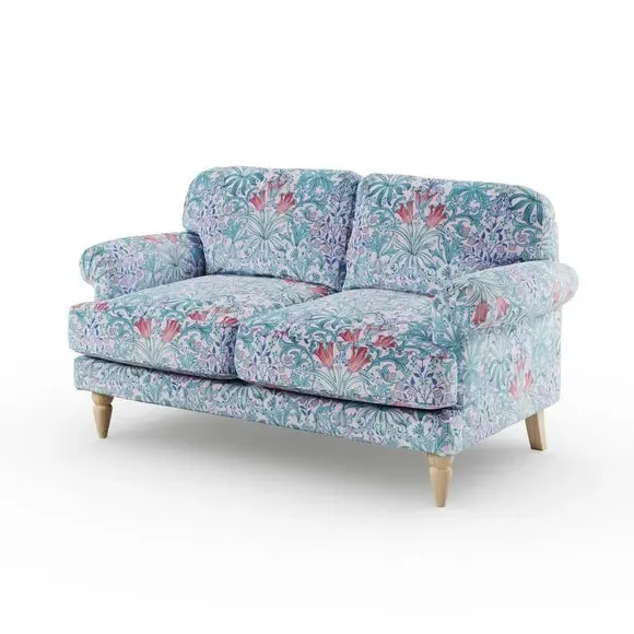 2-Seater Sofa with Scroll Arms - Peony, Velvet